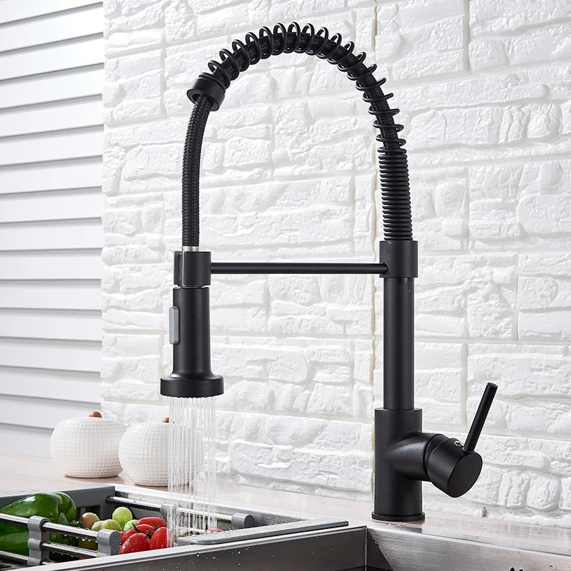 Torneira de Cozinha Retrátil - Misturador de Água Quente e Fria