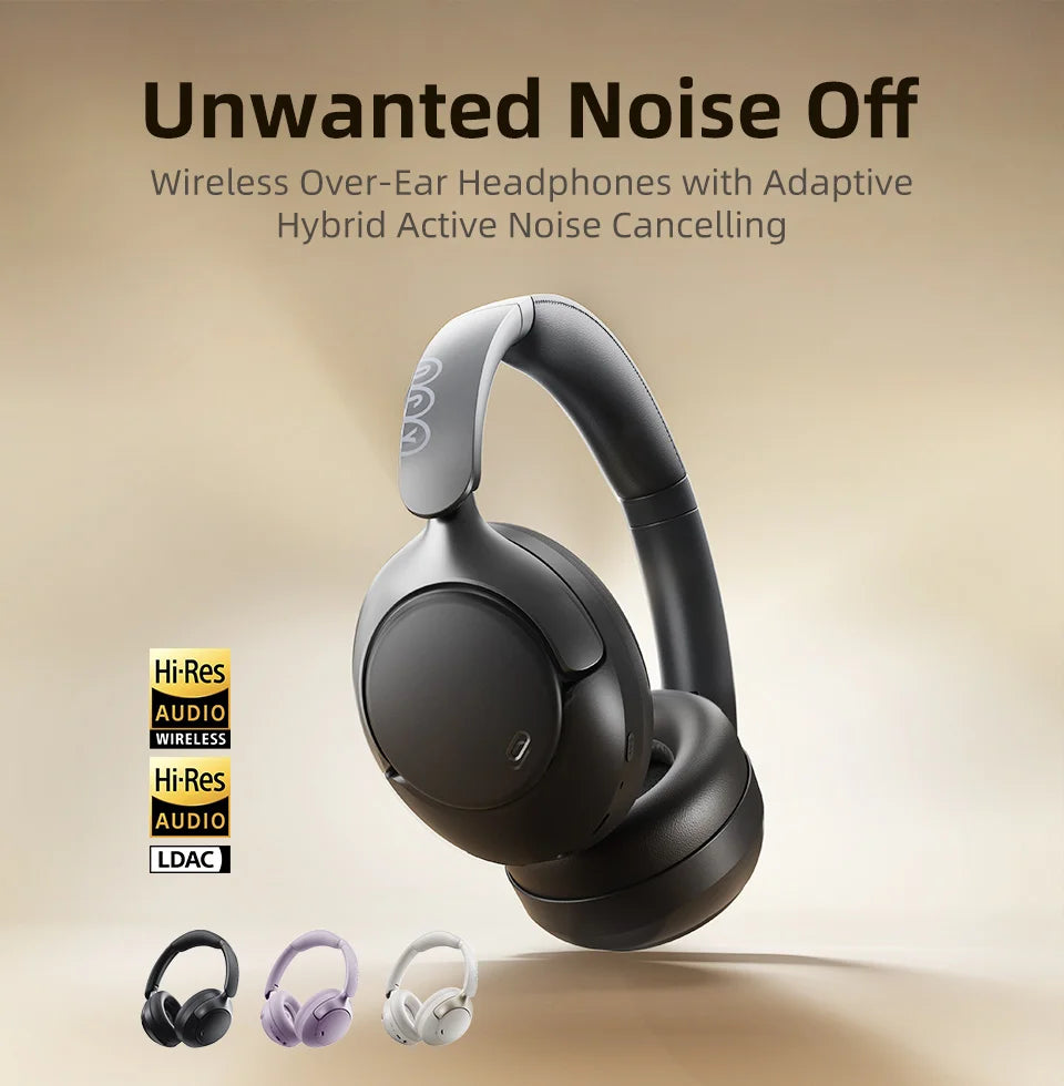 Fone de ouvido sem fio QCY H3 Pro ANC - Bluetooth 5.4