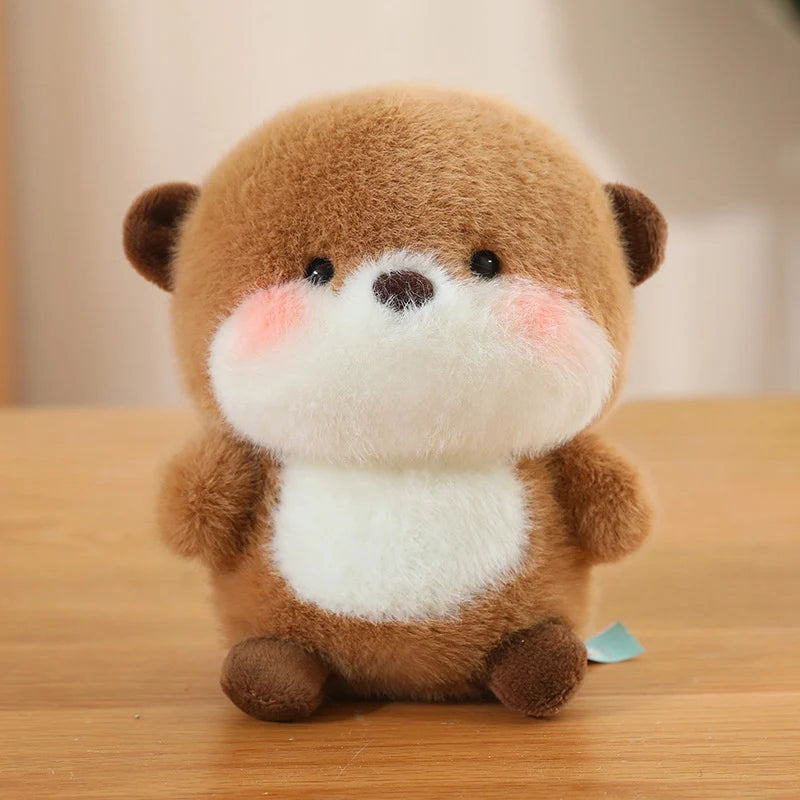 Animais Sentados Fofos – Pelúcias de Panda Vermelho, Raposa, Bicho-Preguiça, Gato, Capivara e Porquinho | Brinquedo de Pelúcia Macio para Crianças