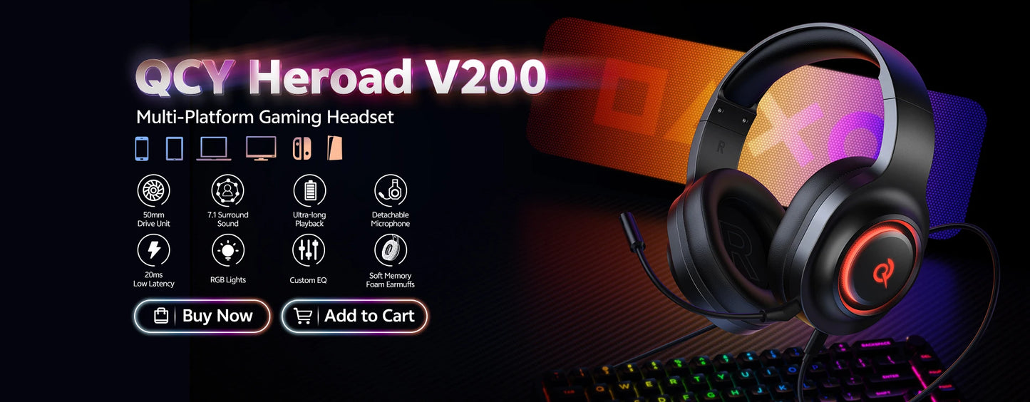 Fone de ouvido sem fio QCY H3 Pro ANC - Bluetooth 5.4
