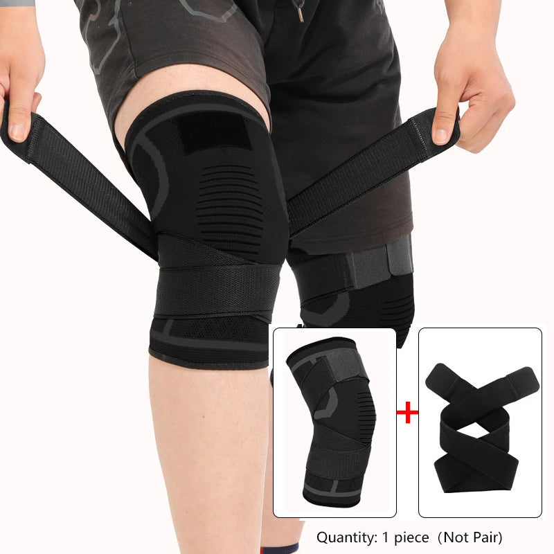 1 Peça de Joelheiras Esportivas em Nylon – Compressão para Corrida, Academia, Musculação, Ciclismo, Basquete e Atividades ao Ar Livre