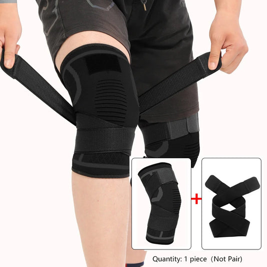 1 Peça de Joelheiras Esportivas em Nylon – Compressão para Corrida, Academia, Musculação, Ciclismo, Basquete e Atividades ao Ar Livre