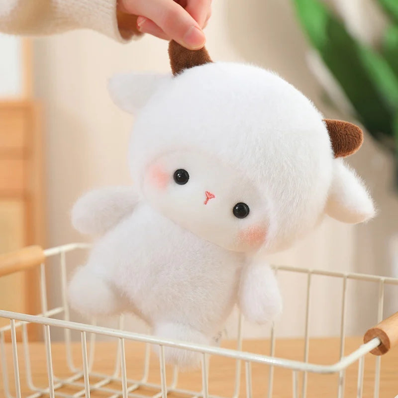 Animais Sentados Fofos – Pelúcias de Panda Vermelho, Raposa, Bicho-Preguiça, Gato, Capivara e Porquinho | Brinquedo de Pelúcia Macio para Crianças