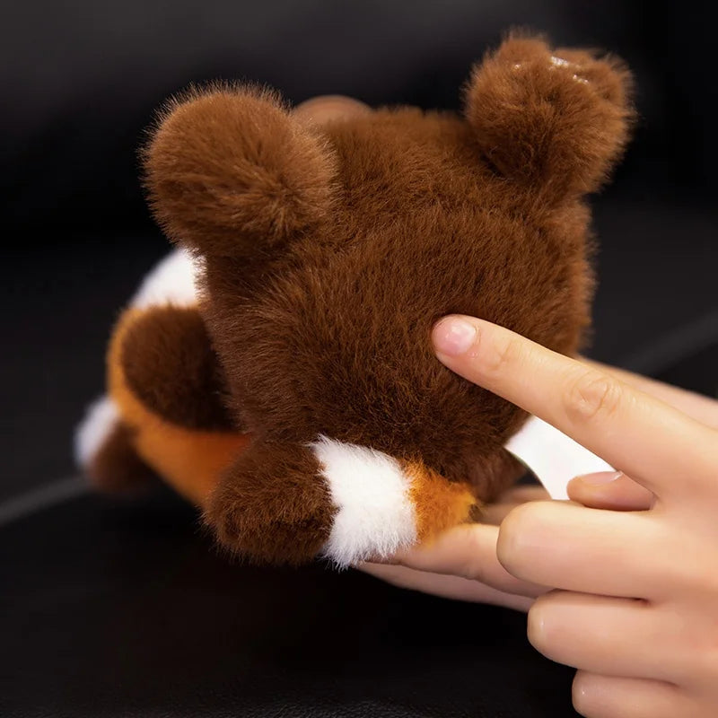 Animais Sentados Fofos – Pelúcias de Panda Vermelho, Raposa, Bicho-Preguiça, Gato, Capivara e Porquinho | Brinquedo de Pelúcia Macio para Crianças