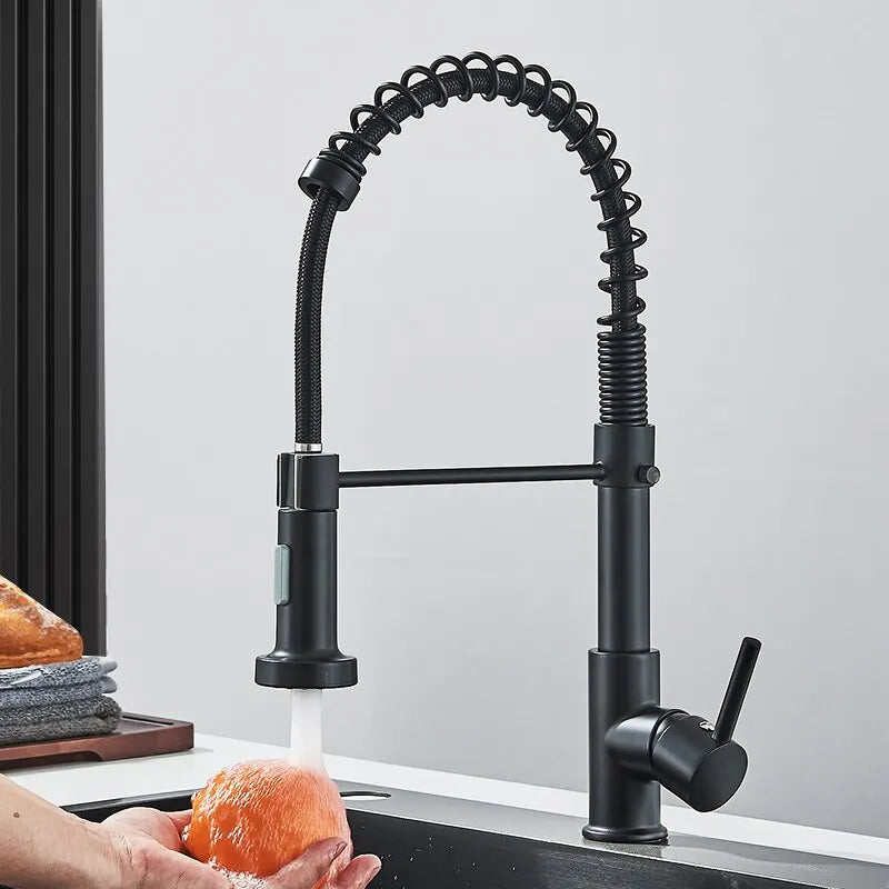 Torneira de Cozinha Retrátil - Misturador de Água Quente e Fria