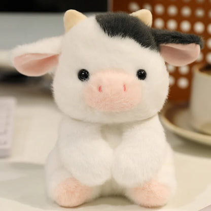 Animais Sentados Fofos – Pelúcias de Panda Vermelho, Raposa, Bicho-Preguiça, Gato, Capivara e Porquinho | Brinquedo de Pelúcia Macio para Crianças