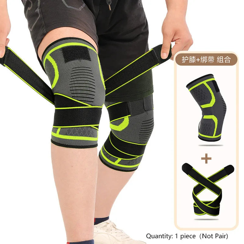 1 Peça de Joelheiras Esportivas em Nylon – Compressão para Corrida, Academia, Musculação, Ciclismo, Basquete e Atividades ao Ar Livre