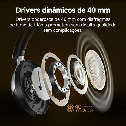 Fone de ouvido sem fio QCY H3 Pro ANC - Bluetooth 5.4