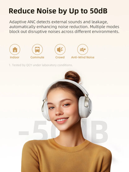 Fone de ouvido sem fio QCY H3 Pro ANC - Bluetooth 5.4