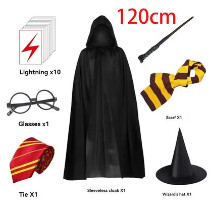 Nova fantasia de Halloween: Manto da Morte para Adultos, Manto com Chapéu, Manto de Vampiro, Túnica de Mago, Maquiagem, Fantasia para Baile de Gala