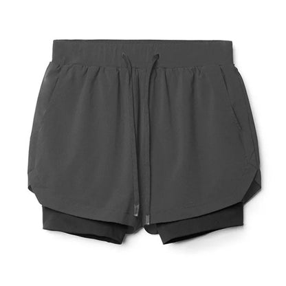 Shorts Masculinos 2 em 1 - Esportivos, Respiráveis e de Secagem Rápida