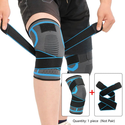 1 Peça de Joelheiras Esportivas em Nylon – Compressão para Corrida, Academia, Musculação, Ciclismo, Basquete e Atividades ao Ar Livre