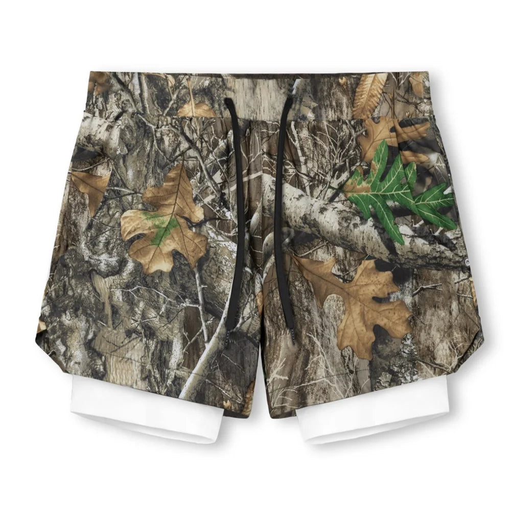 Shorts Masculinos 2 em 1 - Esportivos, Respiráveis e de Secagem Rápida