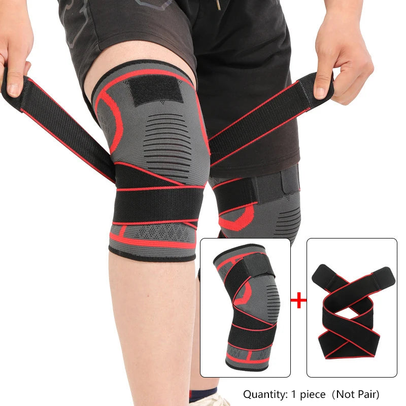 1 Peça de Joelheiras Esportivas em Nylon – Compressão para Corrida, Academia, Musculação, Ciclismo, Basquete e Atividades ao Ar Livre
