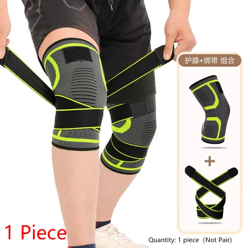1 Peça de Joelheiras Esportivas em Nylon – Compressão para Corrida, Academia, Musculação, Ciclismo, Basquete e Atividades ao Ar Livre