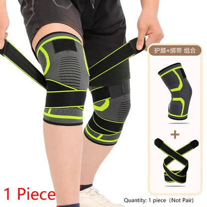 1 Peça de Joelheiras Esportivas em Nylon – Compressão para Corrida, Academia, Musculação, Ciclismo, Basquete e Atividades ao Ar Livre