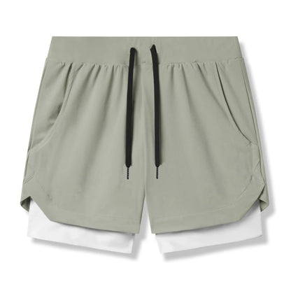 Shorts Masculinos 2 em 1 - Esportivos, Respiráveis e de Secagem Rápida
