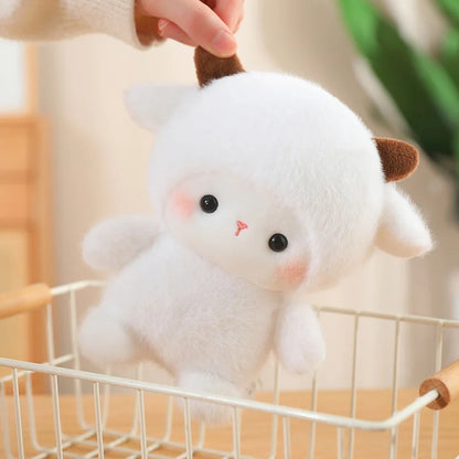 Animais Sentados Fofos – Pelúcias de Panda Vermelho, Raposa, Bicho-Preguiça, Gato, Capivara e Porquinho | Brinquedo de Pelúcia Macio para Crianças
