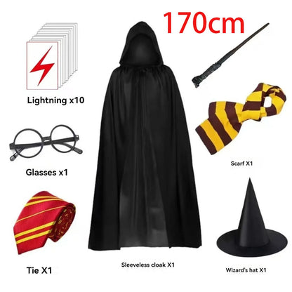 Nova fantasia de Halloween: Manto da Morte para Adultos, Manto com Chapéu, Manto de Vampiro, Túnica de Mago, Maquiagem, Fantasia para Baile de Gala